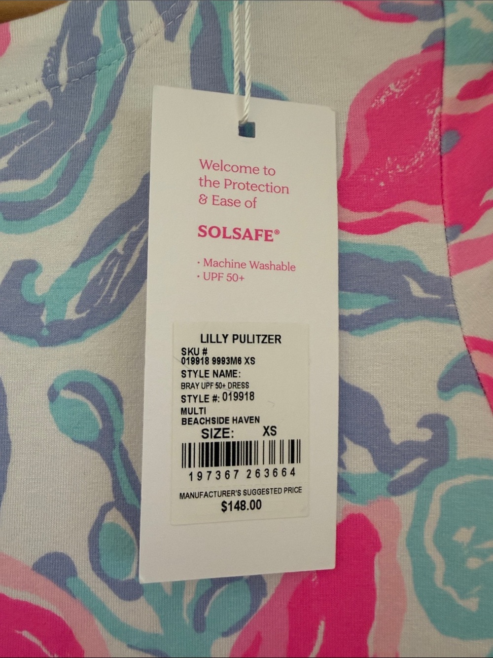 NWT Lilly Pulitzer SPF 50 
Women’s Pink Floral Fit & Flare Dress - Picture 2 of 5